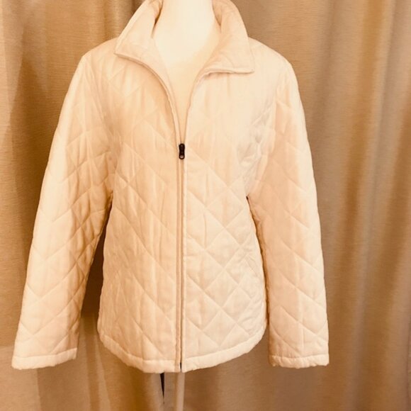 Ivory Quilted Jacket by Croft & Barrow - Picture 2 of 6